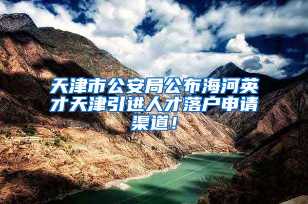 天津市公安局公布海河英才天津引进人才落户申请渠道！