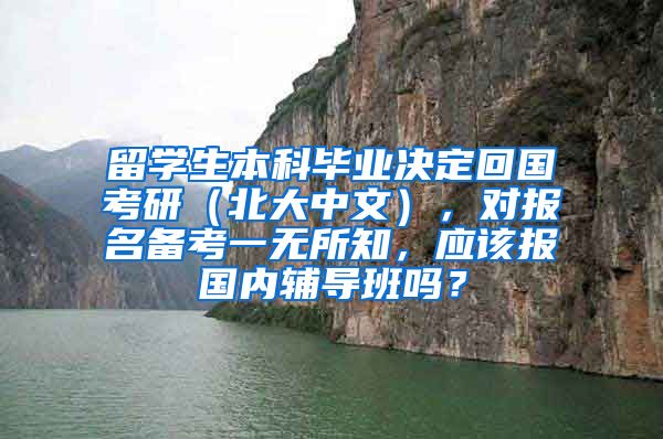 留学生本科毕业决定回国考研（北大中文），对报名备考一无所知，应该报国内辅导班吗？