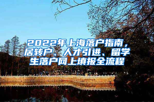 2022年上海落户指南，居转户、人才引进、留学生落户网上填报全流程