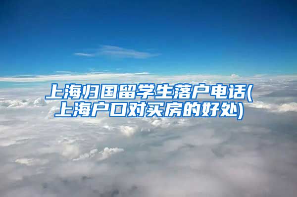 上海归国留学生落户电话(上海户口对买房的好处)