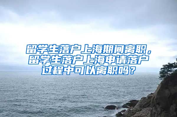 留学生落户上海期间离职，留学生落户上海申请落户过程中可以离职吗？