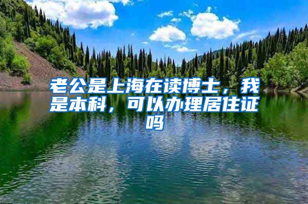 老公是上海在读博士，我是本科，可以办理居住证吗