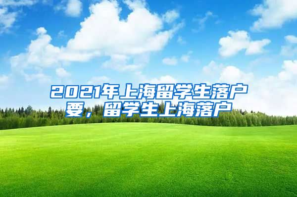 2021年上海留学生落户要，留学生上海落户