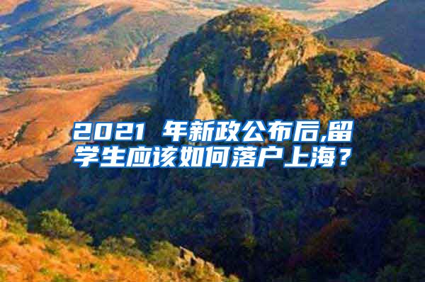 2021 年新政公布后,留学生应该如何落户上海？