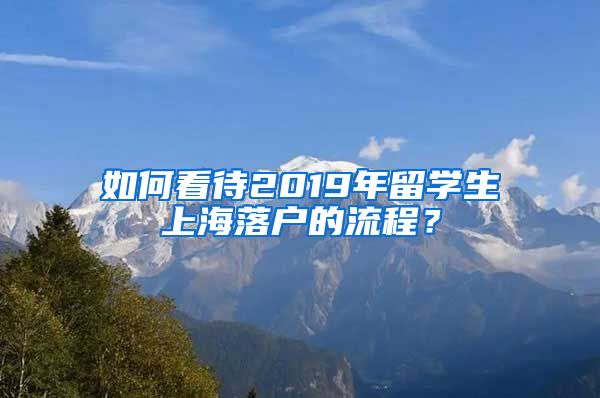 如何看待2019年留学生上海落户的流程？