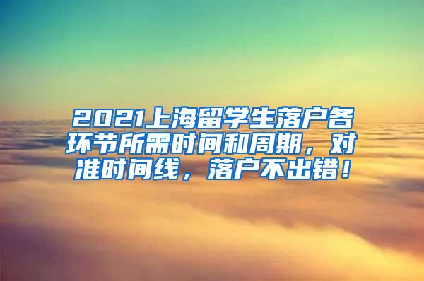 2021上海留学生落户各环节所需时间和周期，对准时间线，落户不出错！