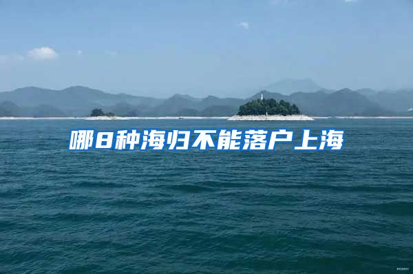 哪8种海归不能落户上海