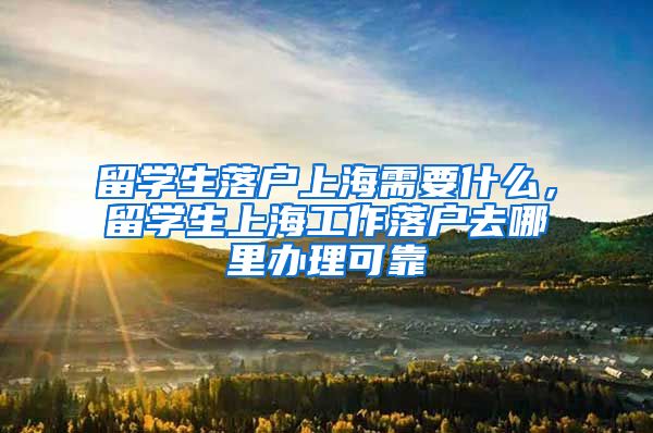 留学生落户上海需要什么，留学生上海工作落户去哪里办理可靠