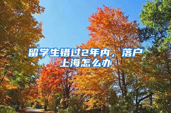 留学生错过2年内，落户上海怎么办