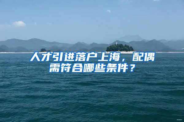 人才引进落户上海，配偶需符合哪些条件？