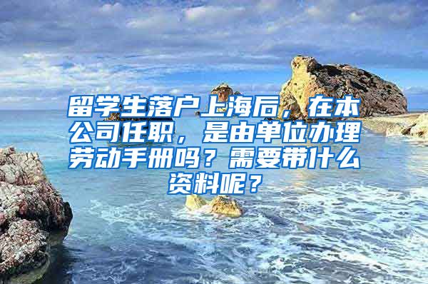 留学生落户上海后，在本公司任职，是由单位办理劳动手册吗？需要带什么资料呢？