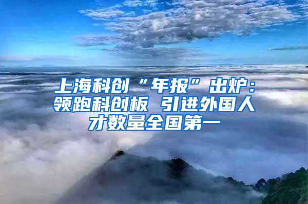 上海科创“年报”出炉：领跑科创板 引进外国人才数量全国第一