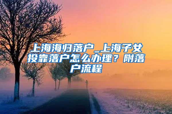 上海海归落户_上海子女投靠落户怎么办理？附落户流程