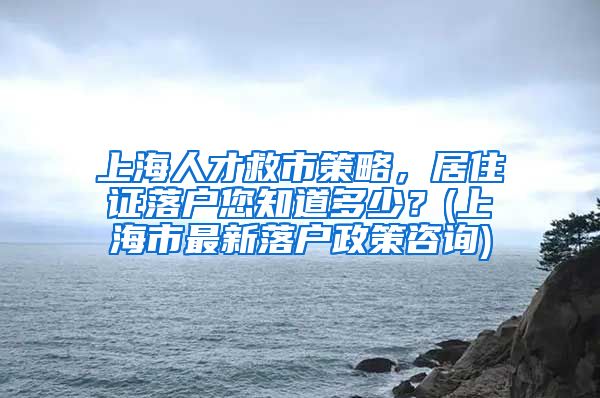 上海人才救市策略，居住证落户您知道多少？(上海市最新落户政策咨询)