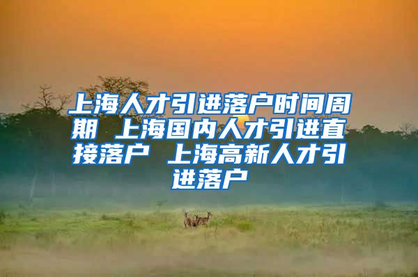 上海人才引进落户时间周期 上海国内人才引进直接落户 上海高新人才引进落户