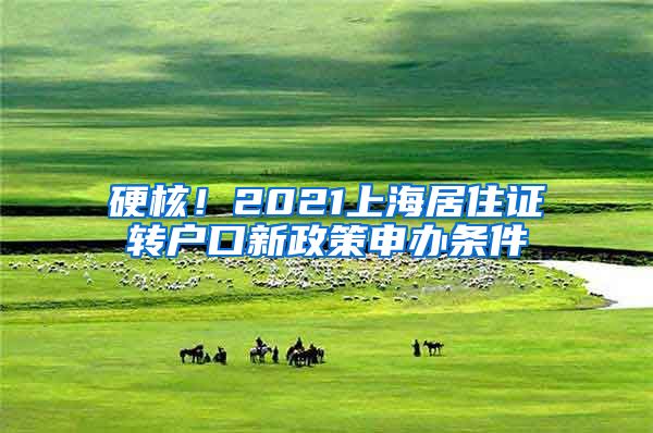 硬核！2021上海居住证转户口新政策申办条件