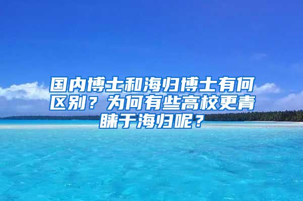 国内博士和海归博士有何区别？为何有些高校更青睐于海归呢？