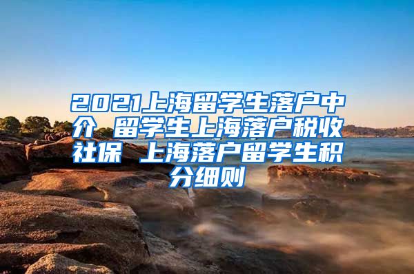 2021上海留学生落户中介 留学生上海落户税收社保 上海落户留学生积分细则