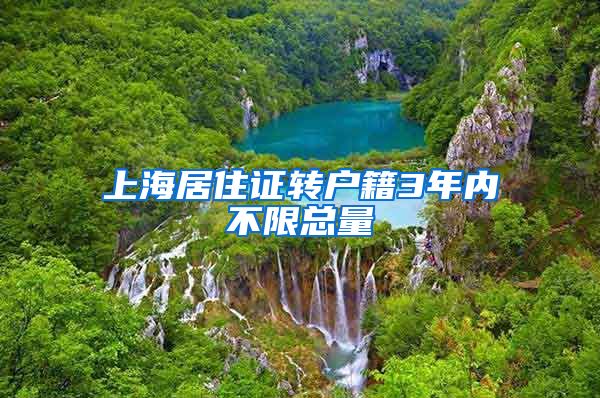 上海居住证转户籍3年内不限总量