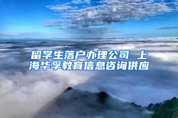 留学生落户办理公司 上海华孚教育信息咨询供应