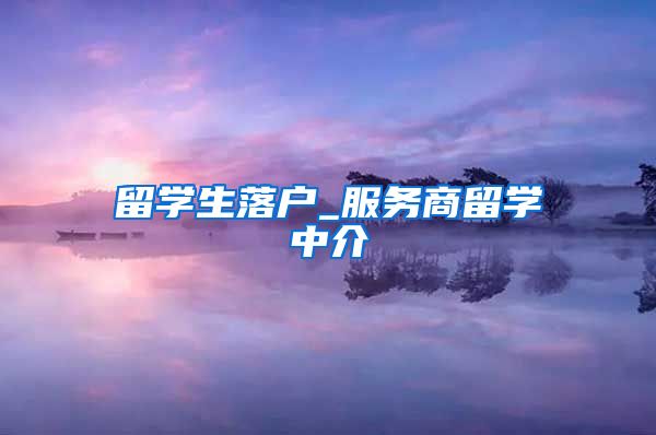 留学生落户_服务商留学中介