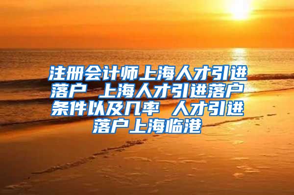 注册会计师上海人才引进落户 上海人才引进落户条件以及几率 人才引进落户上海临港