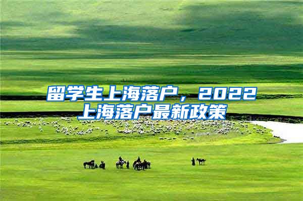 留学生上海落户，2022上海落户最新政策