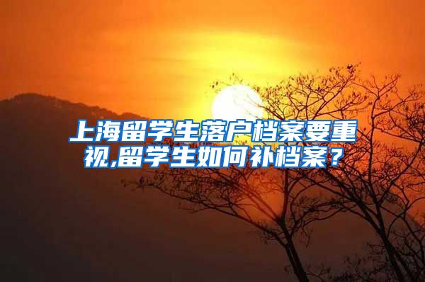 上海留学生落户档案要重视,留学生如何补档案？