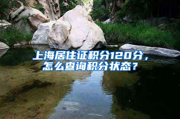 上海居住证积分120分，怎么查询积分状态？