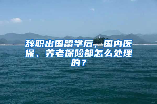 辞职出国留学后，国内医保、养老保险都怎么处理的？