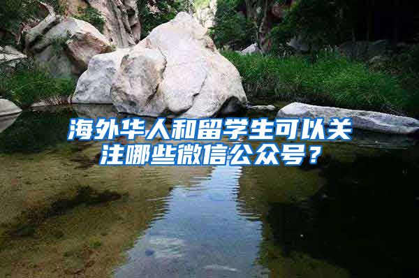 海外华人和留学生可以关注哪些微信公众号？