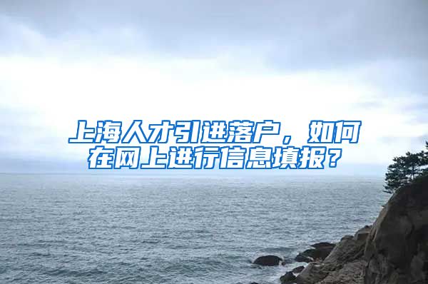 上海人才引进落户，如何在网上进行信息填报？