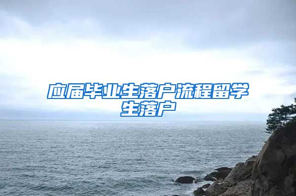 应届毕业生落户流程留学生落户