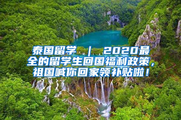 泰国留学 ｜ 2020最全的留学生回国福利政策，祖国喊你回家领补贴啦！