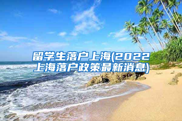 留学生落户上海(2022上海落户政策最新消息)