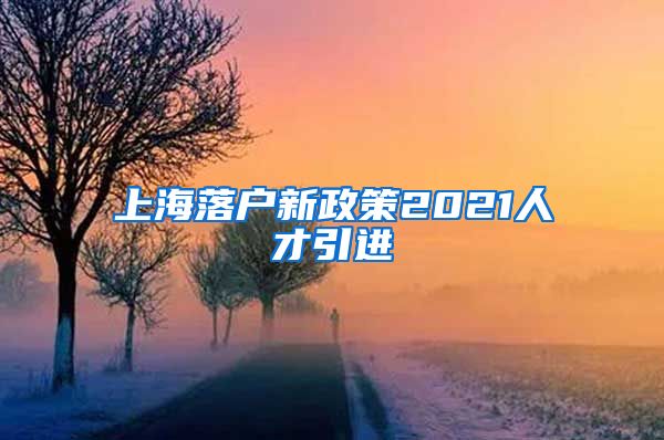 上海落户新政策2021人才引进