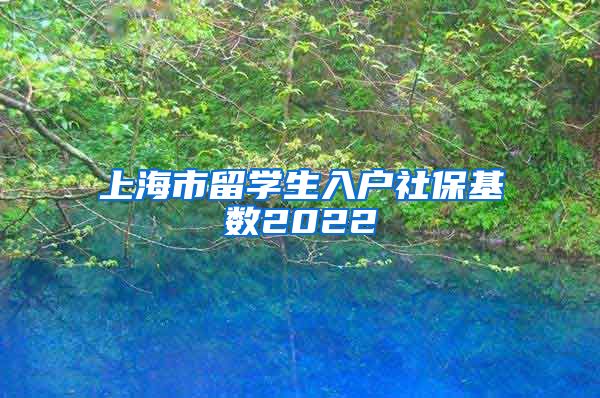 上海市留学生入户社保基数2022