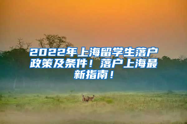 2022年上海留学生落户政策及条件！落户上海最新指南！