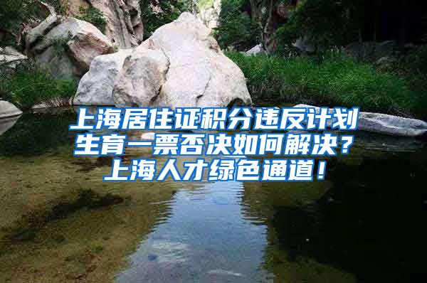 上海居住证积分违反计划生育一票否决如何解决？上海人才绿色通道！