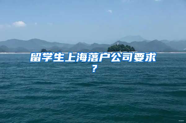 留学生上海落户公司要求？