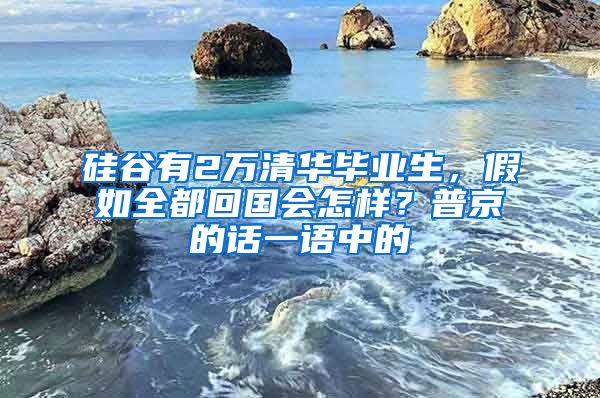 硅谷有2万清华毕业生，假如全都回国会怎样？普京的话一语中的