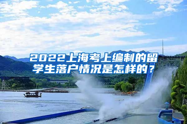 2022上海考上编制的留学生落户情况是怎样的？