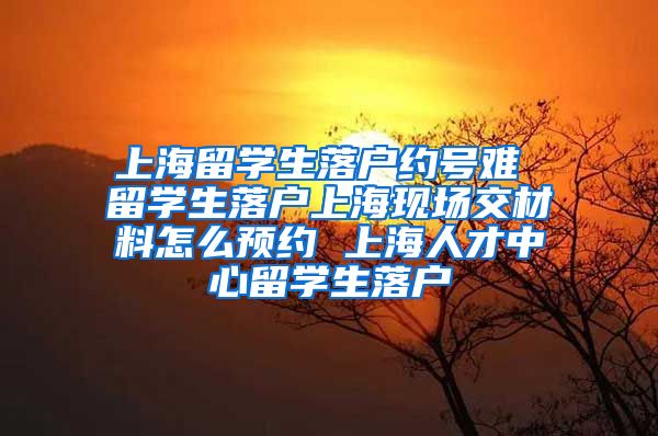 上海留学生落户约号难 留学生落户上海现场交材料怎么预约 上海人才中心留学生落户