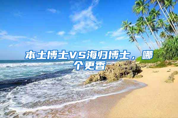 本土博士VS海归博士，哪个更香