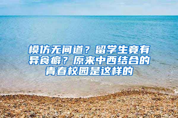 模仿无间道？留学生竟有异食癖？原来中西结合的青春校园是这样的