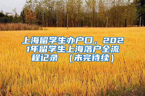 上海留学生办户口，2021年留学生上海落户全流程记录 （未完待续）