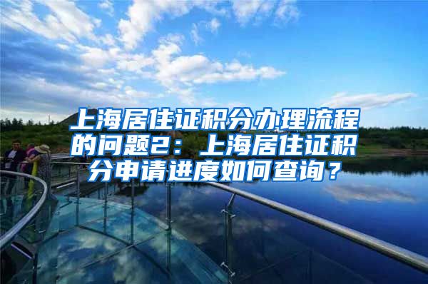 上海居住证积分办理流程的问题2：上海居住证积分申请进度如何查询？