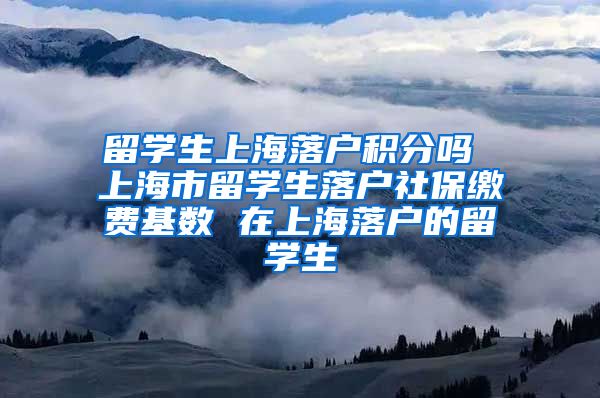 留学生上海落户积分吗 上海市留学生落户社保缴费基数 在上海落户的留学生