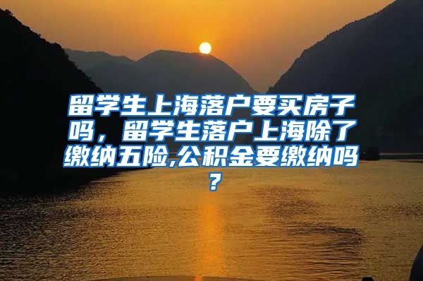 留学生上海落户要买房子吗，留学生落户上海除了缴纳五险,公积金要缴纳吗？