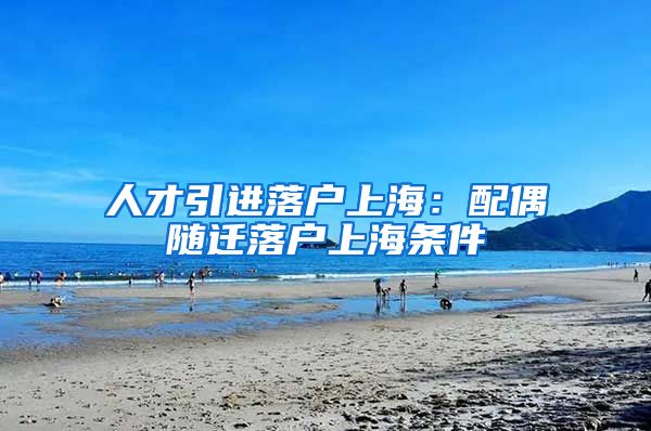 人才引进落户上海：配偶随迁落户上海条件